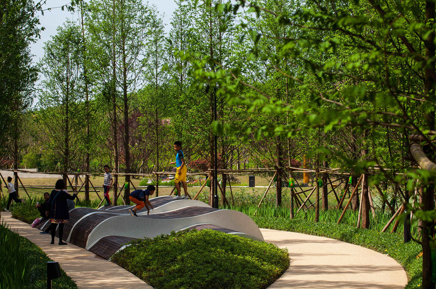 重庆湖边社区公园,中国 elandscript