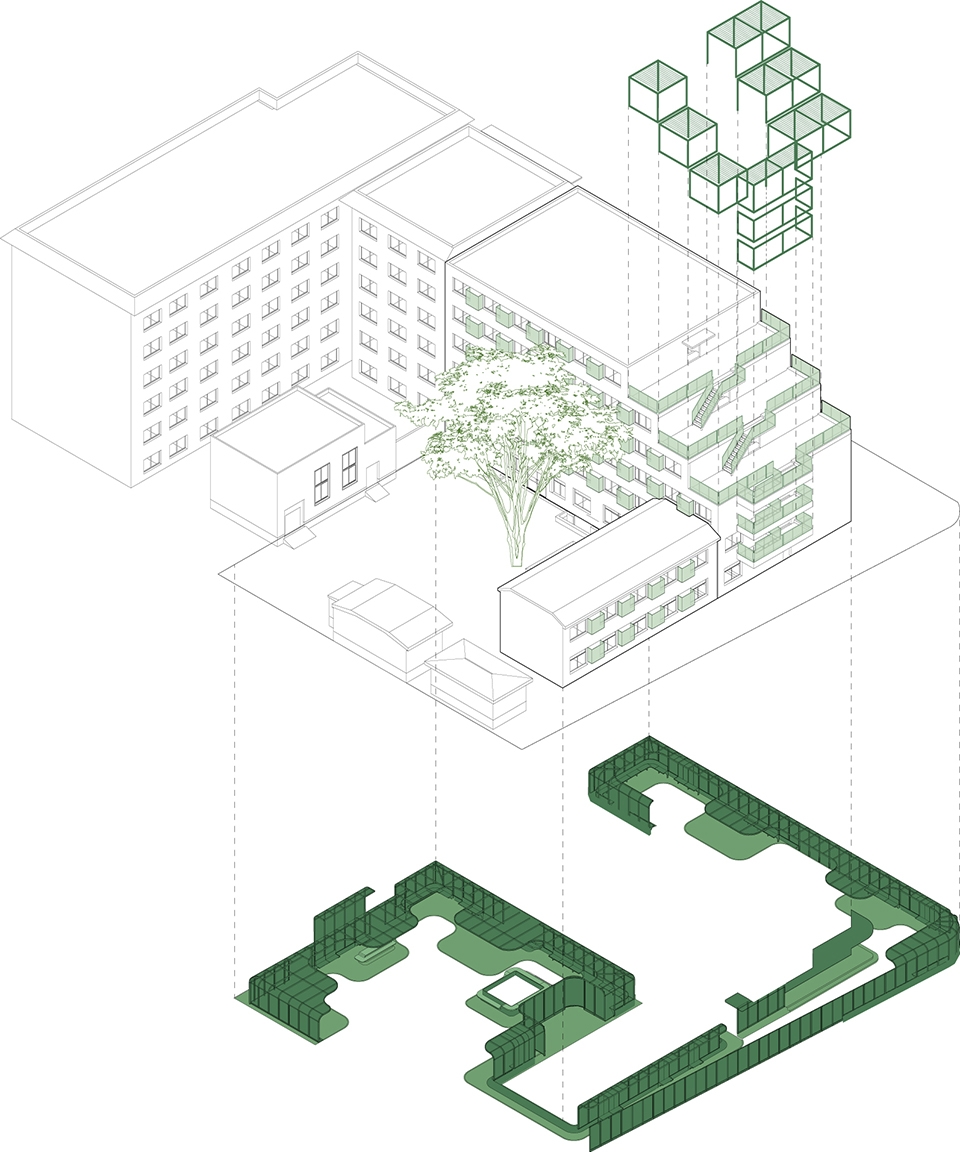 ▼首层平面图,ground floor plan