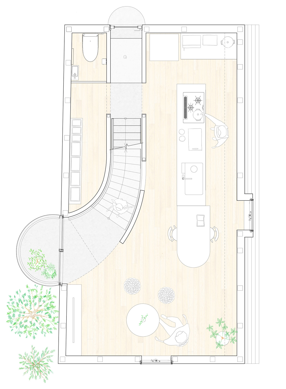 Scenery Scooping House by n o t architects studio 谷德设计网