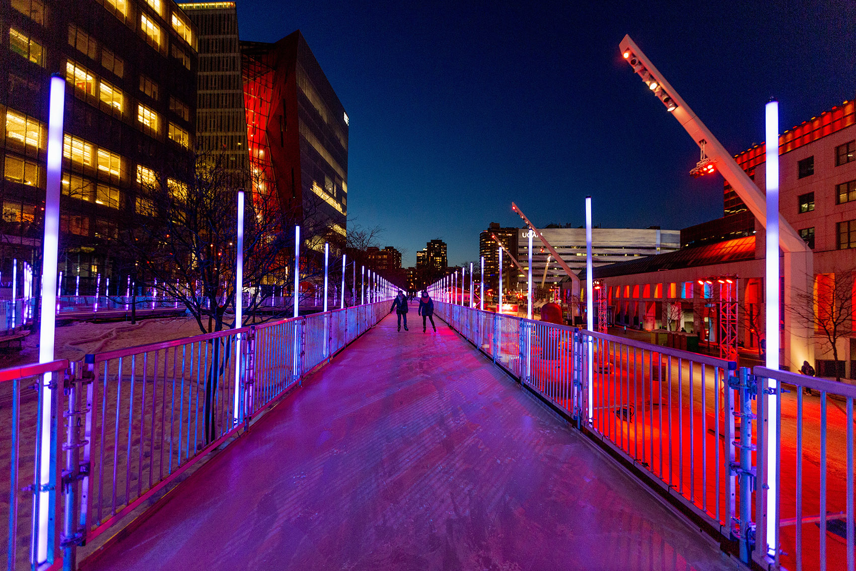 The Montr Al En Lumi Re Festival Opens A Foot Long Aerial Skating