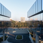 Beici Center-A Headquarters Suspended Above the Park by NIT Architects+ Design of Century Architecture Co.,Ltd.