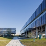 Beici Center-A Headquarters Suspended Above the Park by NIT Architects+ Design of Century Architecture Co.,Ltd.
