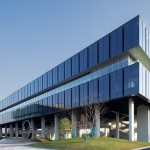 Beici Center-A Headquarters Suspended Above the Park by NIT Architects+ Design of Century Architecture Co.,Ltd.