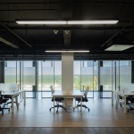 Beici Center-A Headquarters Suspended Above the Park by NIT Architects+ Design of Century Architecture Co.,Ltd.