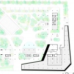 Beici Center-A Headquarters Suspended Above the Park by NIT Architects+ Design of Century Architecture Co.,Ltd.