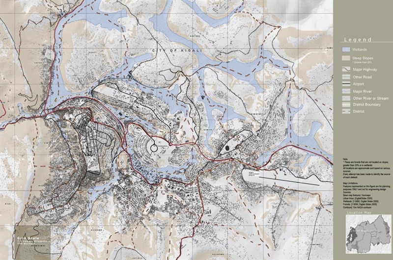 2010asla景观专业奖{3}规划分析杰出奖:基加利概念性总体规划