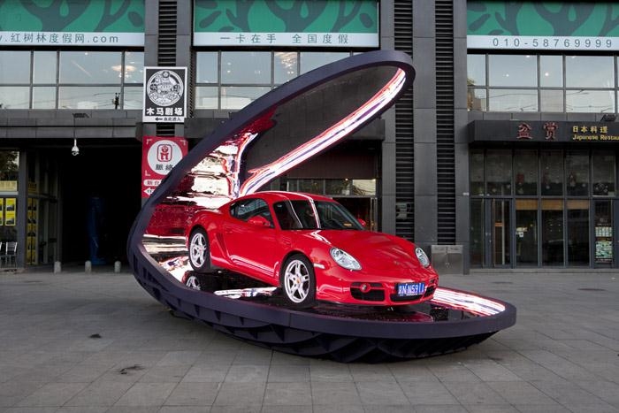 clamshell贝壳汽车展台bam