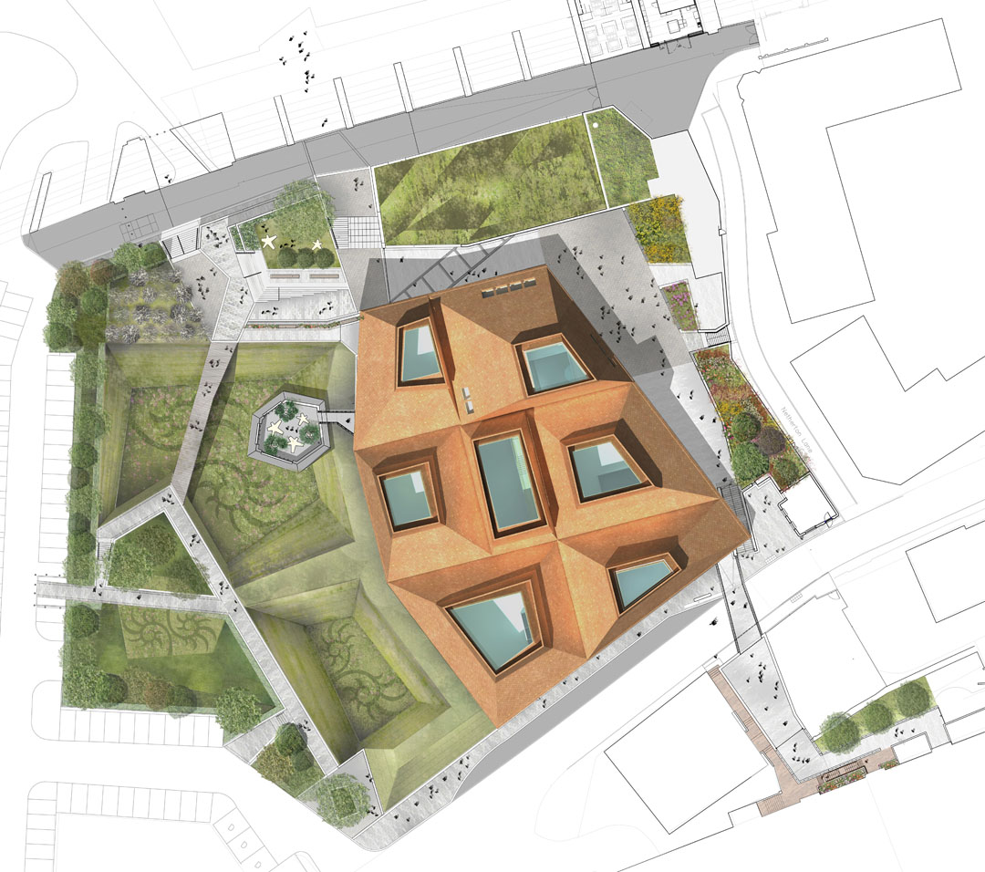 The Hive Worcester Library Landscape / Grant Associates - 谷德设计网