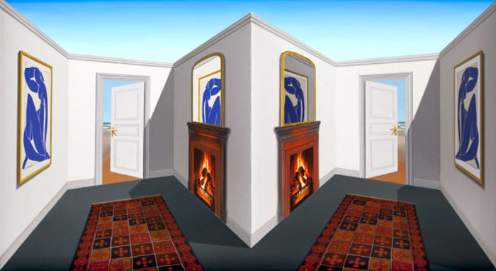 "反向视角"绘画作品 / patrick hughes