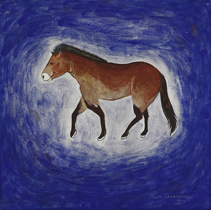 中国年轻女画家冯仕恒的岩彩画