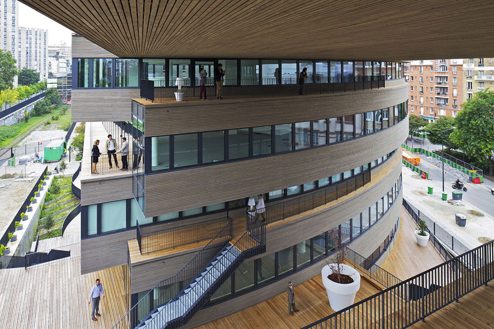 pushed slab办公楼,巴黎 / mvrdv