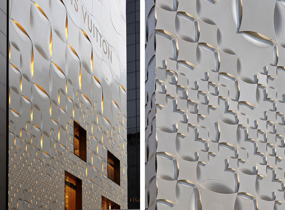 An art deco design inspired façade: Louis Vuitton Matsuya Ginza