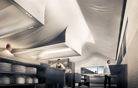 洗衣房餐厅厨房扩建及庭院整修，法国 / Snøhetta