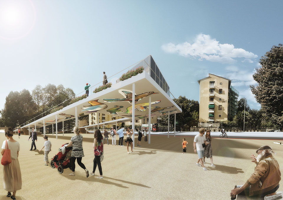 立体坡道城市花园广场意大利asdoes