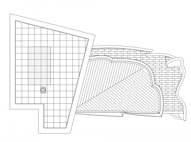 版权Christian de Portzamparc : roof plan 屋顶平面图