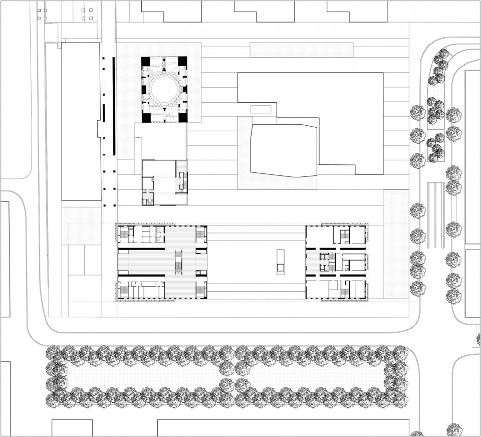 版权be baumschlagereberle : ground floor plan 入口层平面图