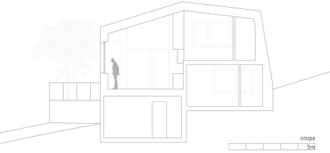 版权Savioz Fabrizzi Architectes : section 1 剖面图1