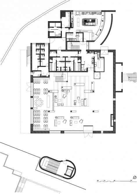 Building 1 of Main Buildings ground floor plan 主建筑群建筑1入口层平面