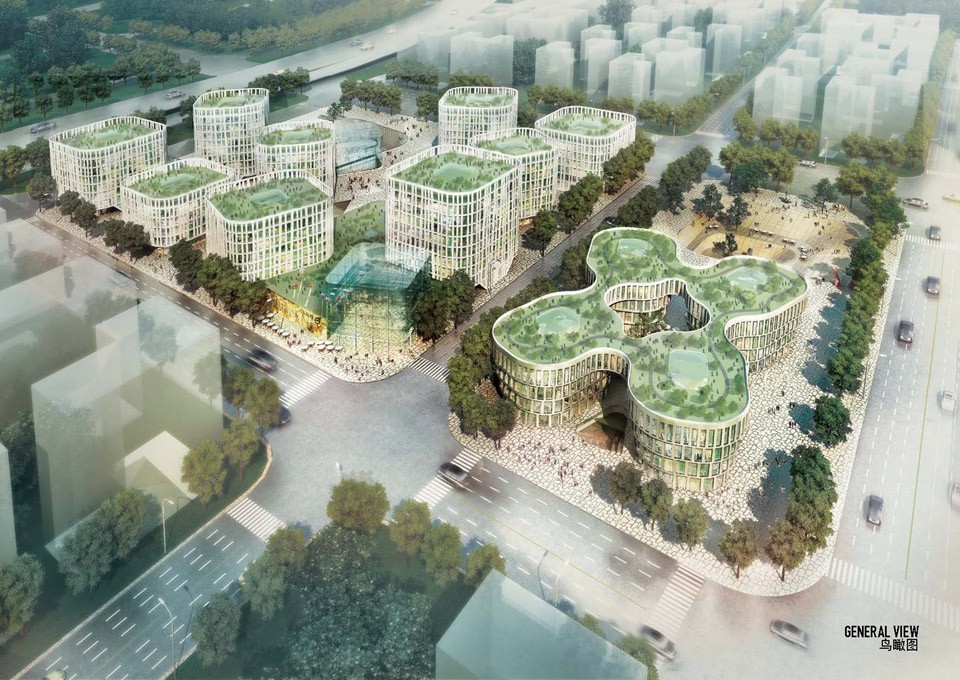 025 first phase of business park at Shanghai Honqiao Airport by mvrdv (12)