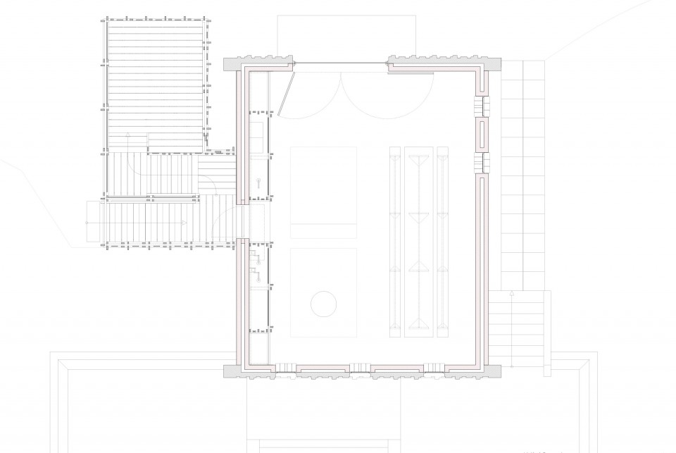 版权Johansen Skovsted Arkitekter : Pumpestation Syd-Oest - Goundfloor plan 西南侧泵站-地平层平面图