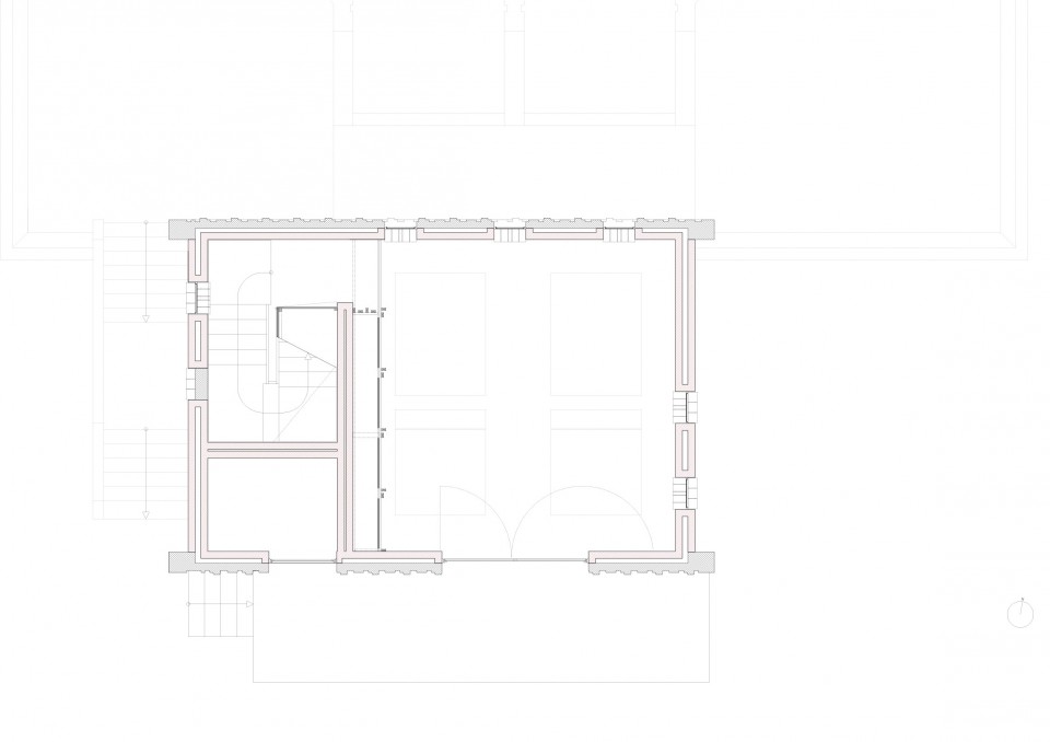 版权Johansen Skovsted Arkitekter : Pumpestation Oest - Groundfloor plan 西侧泵站-地平层平面图