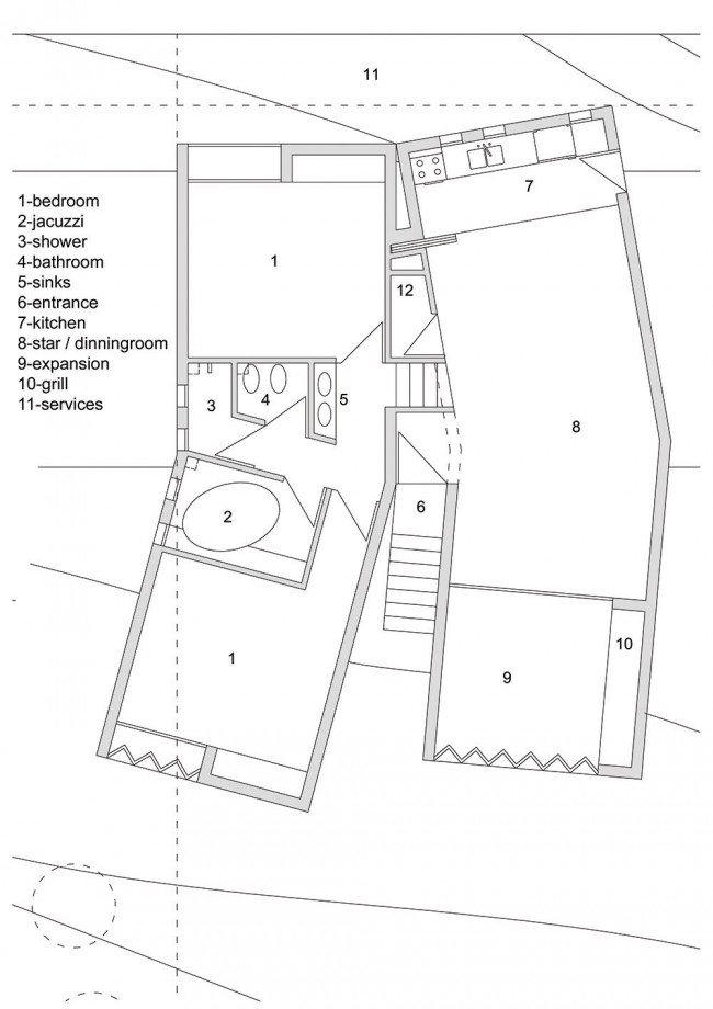 5 Houses by Carlos Alejandro Ciravegna english plans 1 house plan