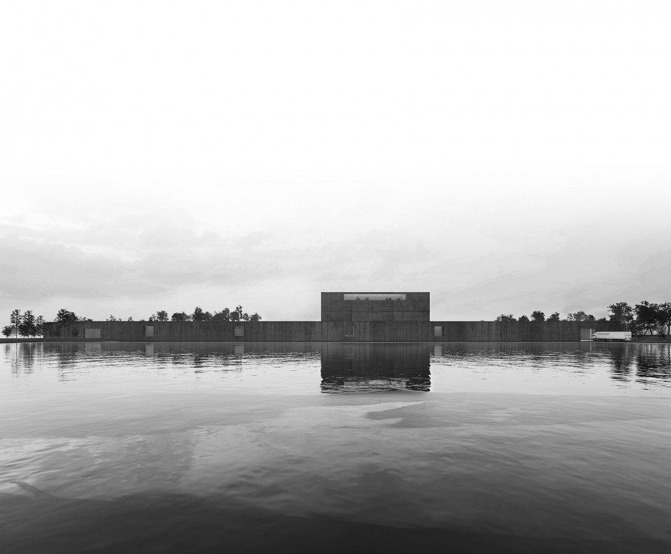 EXTERIOR VIEW OF THE LAKE 从湖的方向看建筑