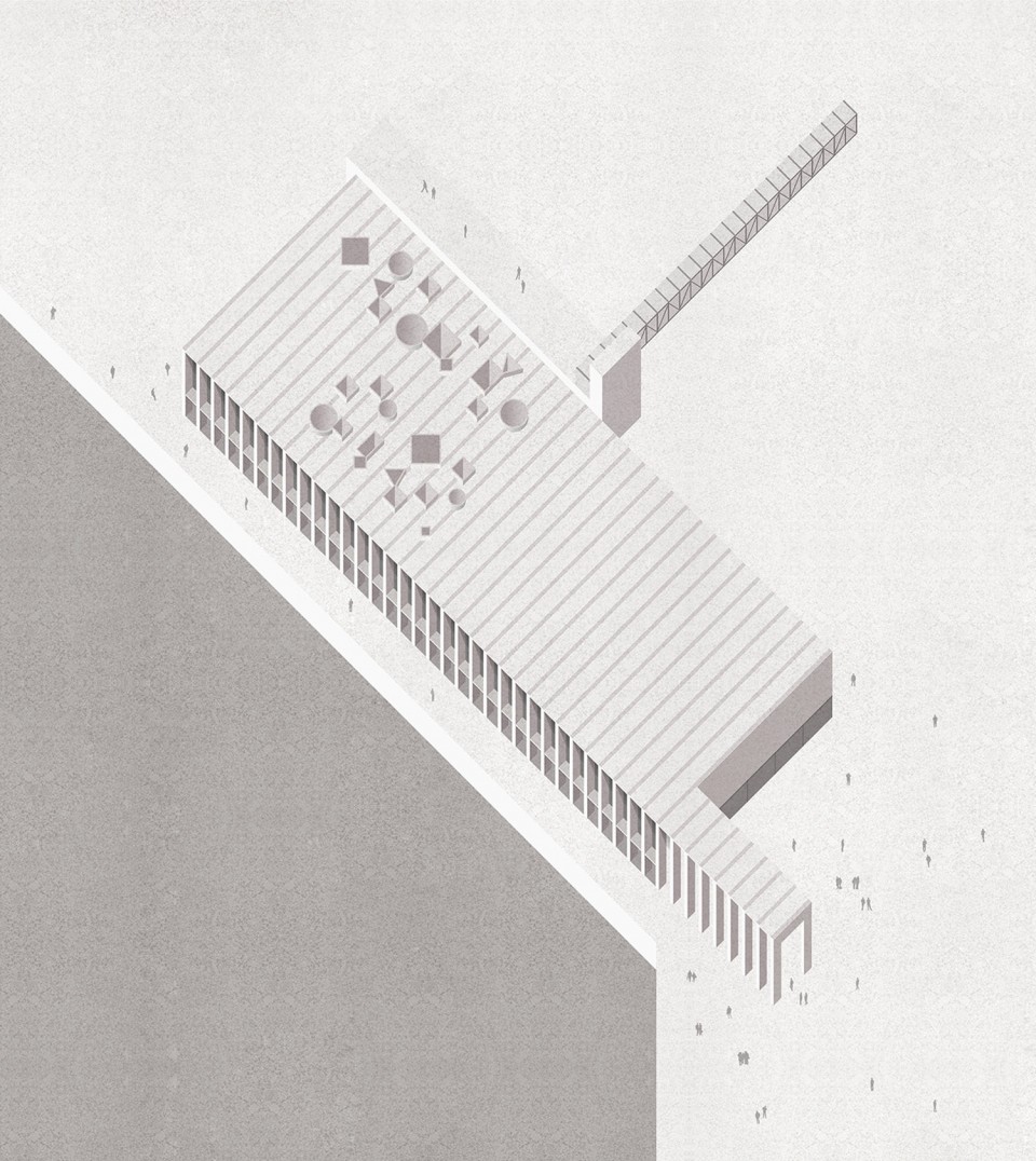 建筑整体轴侧图 axis view
