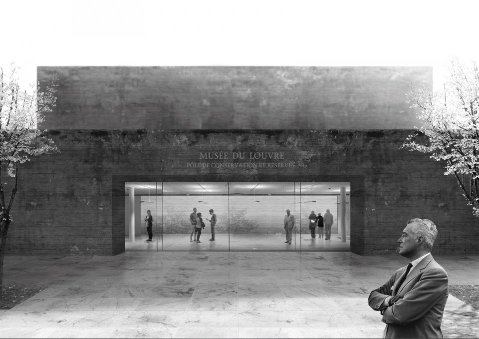PEDESTRIAN ACCES FROM THE LOUVRE SQUARE 广场人视图