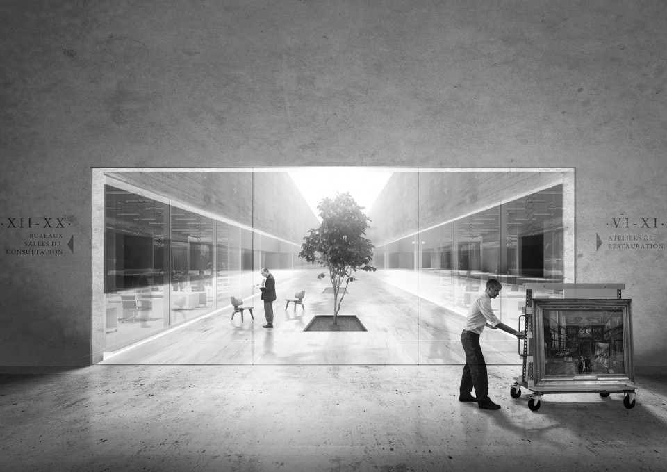 MAIN TRANSIT GALLERY & CONSERVATORS PATIO 主要交通空间