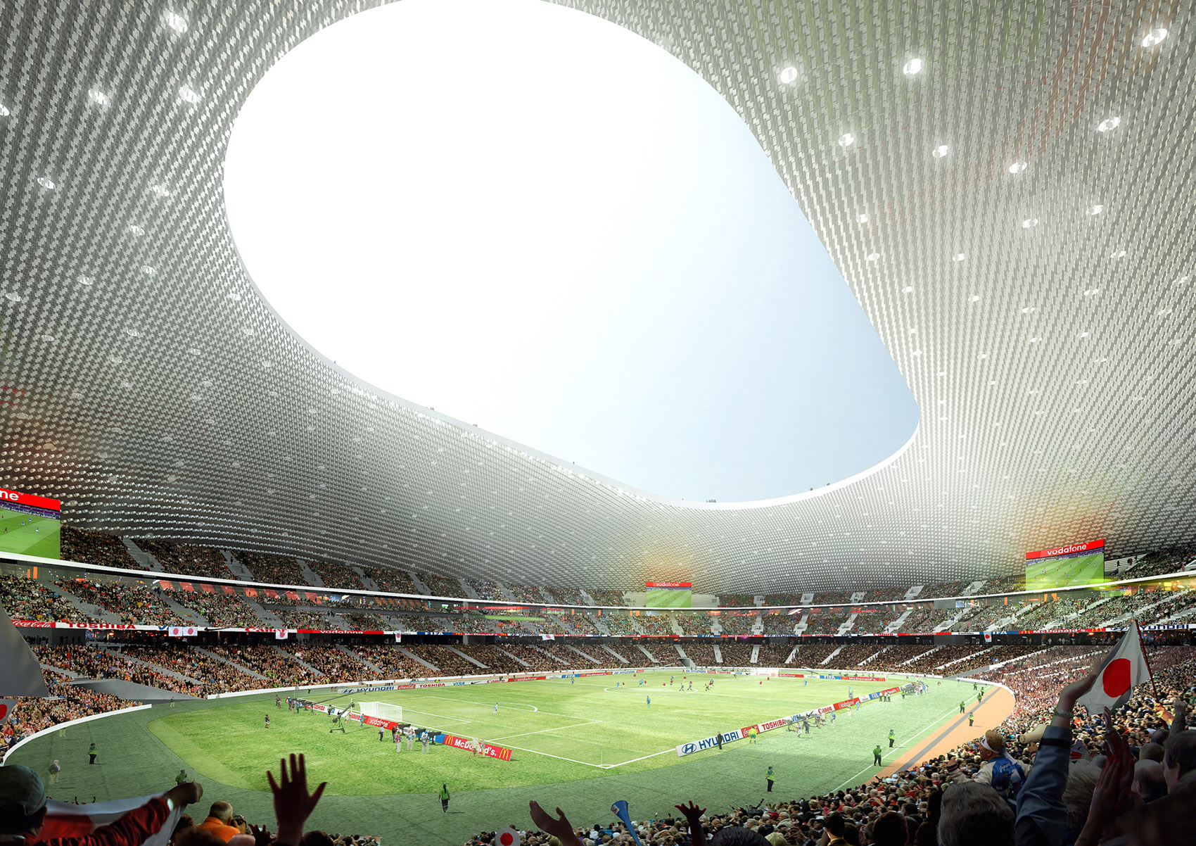 "古坟",2020日本奥运会主体育场竞赛方案之一 / dgt"kofun stadium"