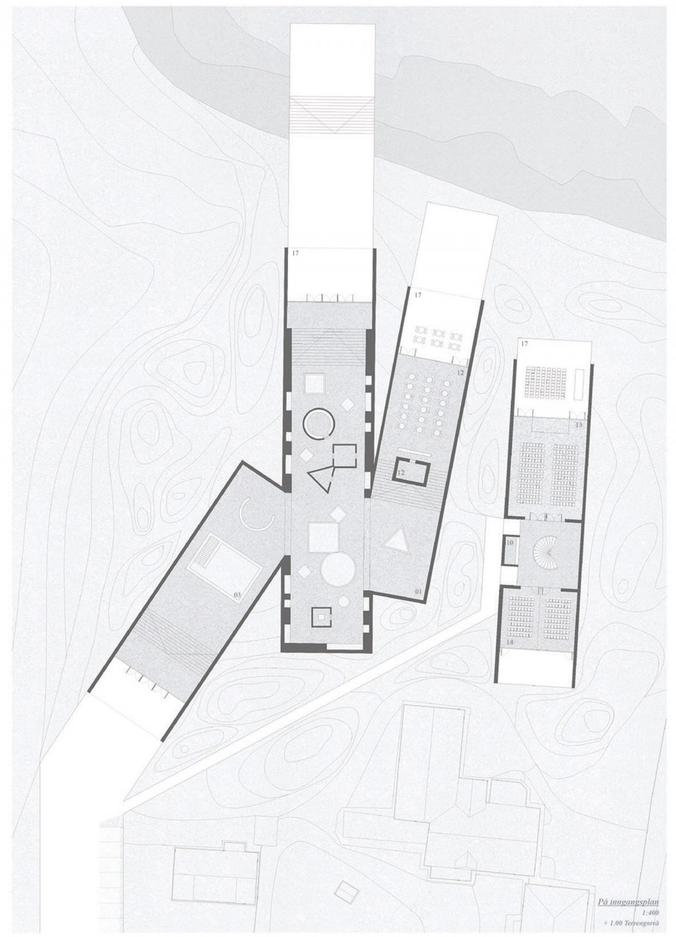 版权Viar Estudio : ground floor plan 入口层平面图