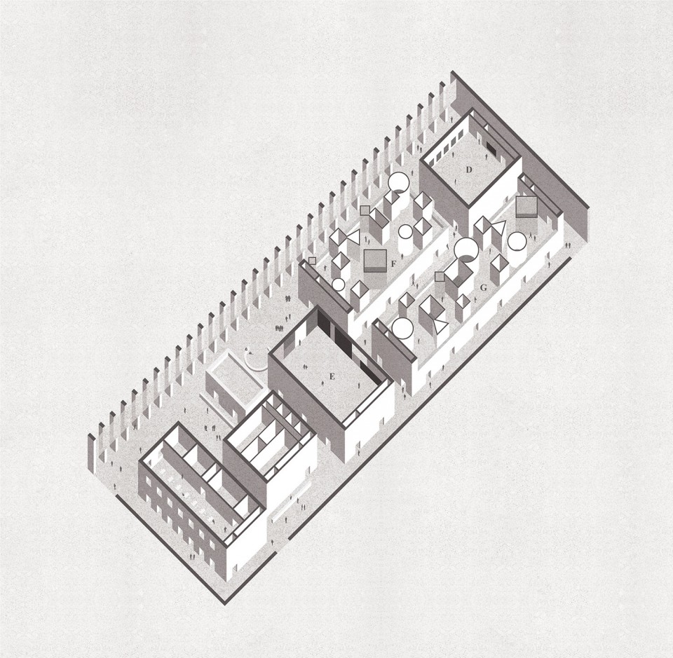二层轴测图 2F axis drawing