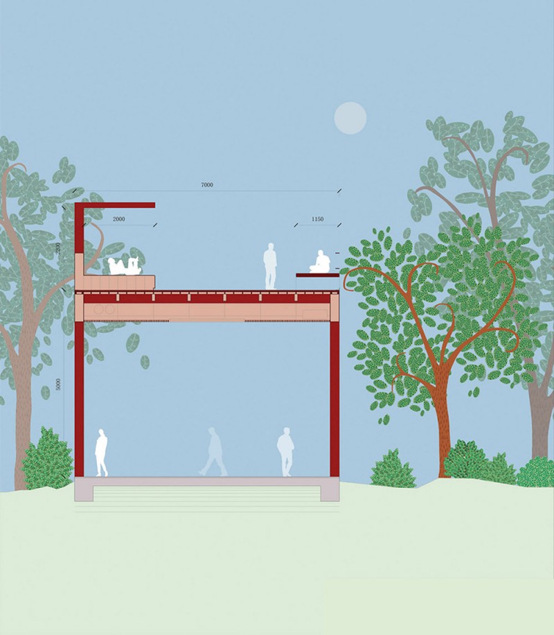 版权 Viar Estudio : section 剖面图