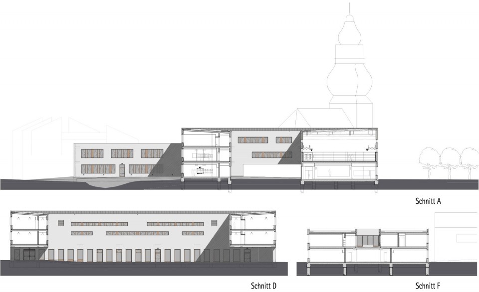 011 Martin Luther School at Rimbach by gmp2308_150118_Schnitte_2_Ausschnitt
