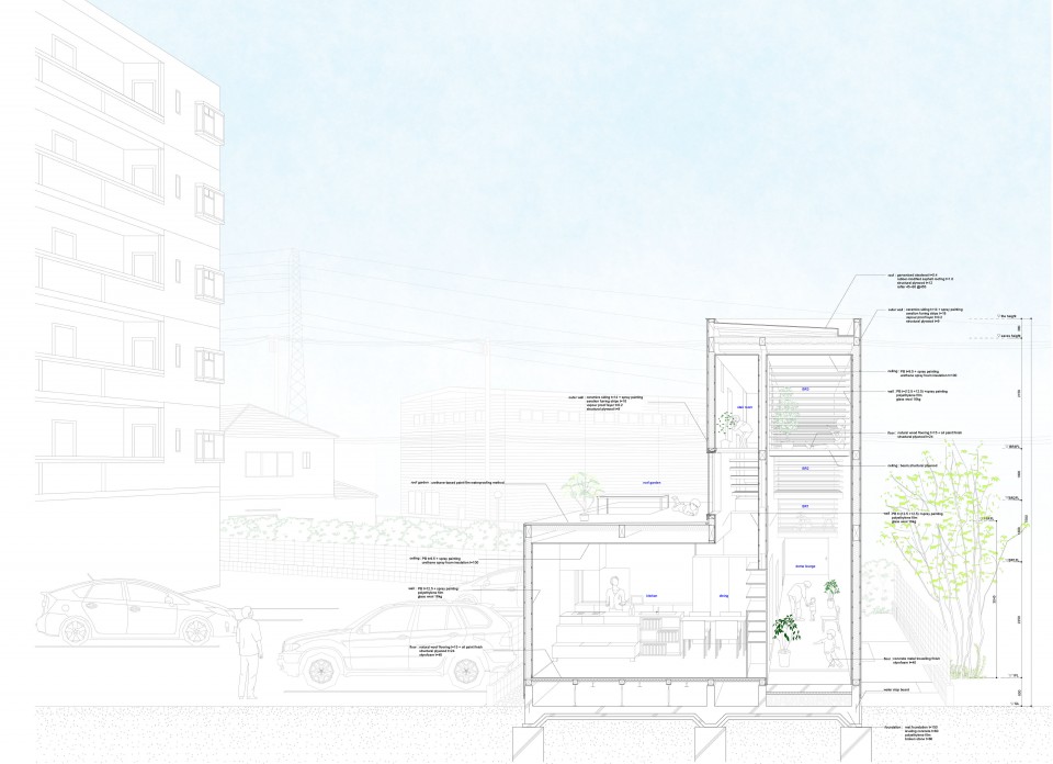 版权Katsutoshi Sasaki + Associates : section剖面图