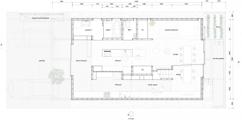 版权Katsutoshi Sasaki + Associates : 1F