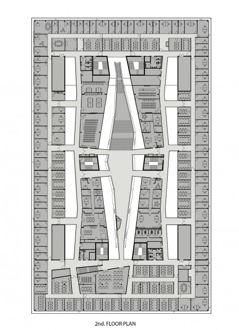 版权C. F. Møller Architects : 2nd floor plan 2层平面