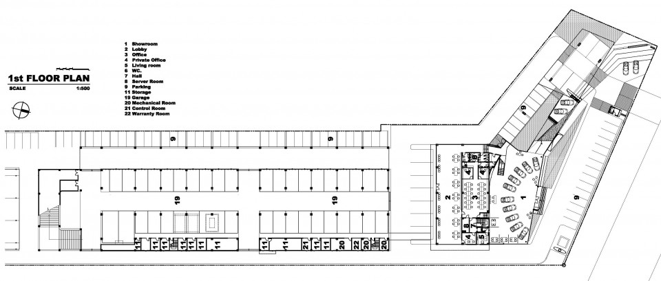 059-HONDA NAKORNCHAISRI showroom by OFFICE AT1
