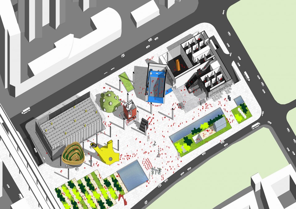 21_Axon_Ground FloorOPEN’s proposal for the new Longhua Art Museum and Library, Shenzhen, China