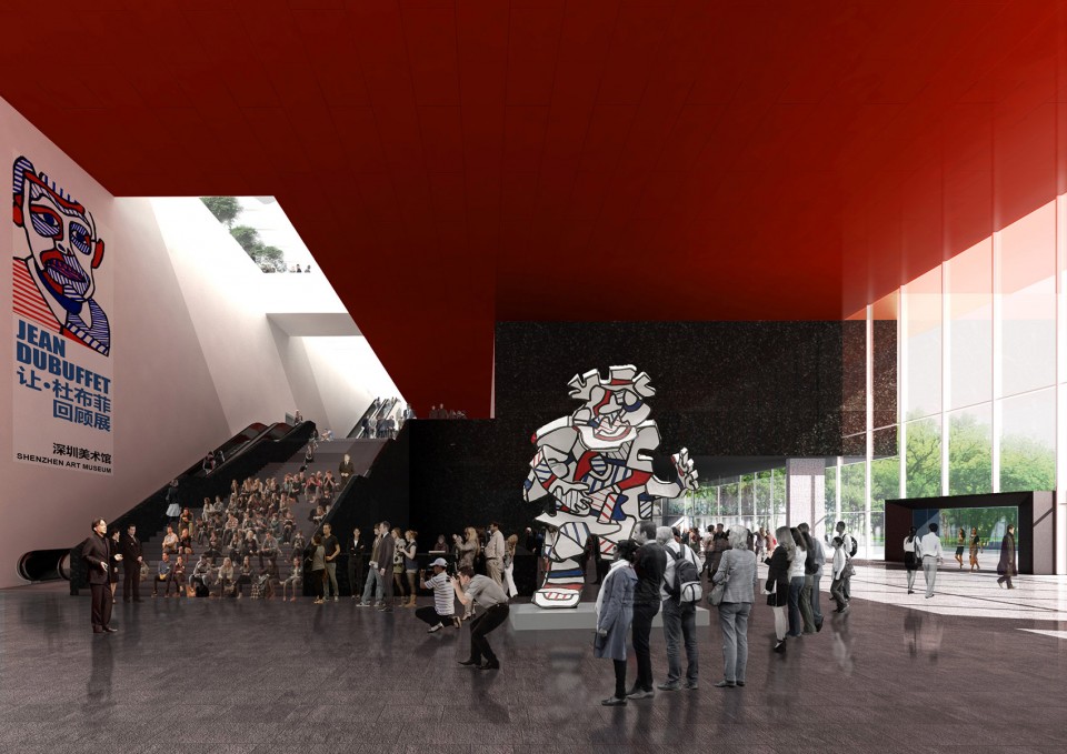 8_Museum LobbyOPEN’s proposal for the new Longhua Art Museum and Library, Shenzhen, China