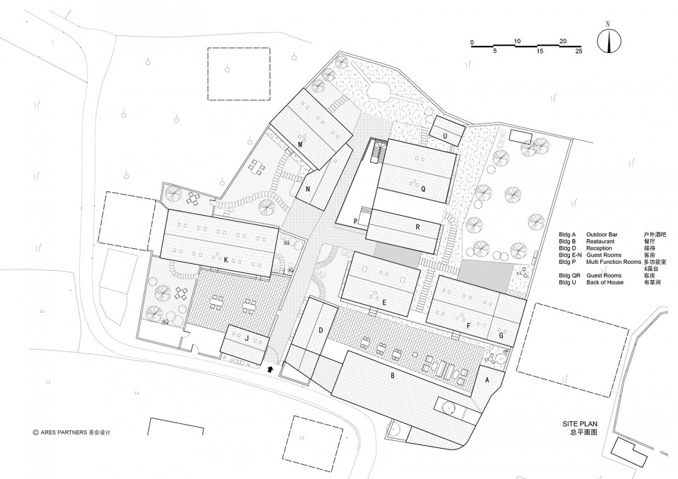 009 drawings 兴坪总平图 Yun Lu Hotel by Ares Partners