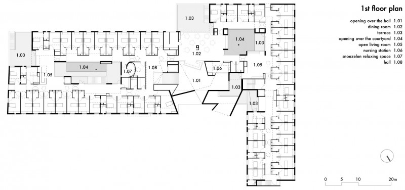 050-92-bed nursing home in Pont-sur-Yonne For dependent elderly people by Dominique coulon & associes