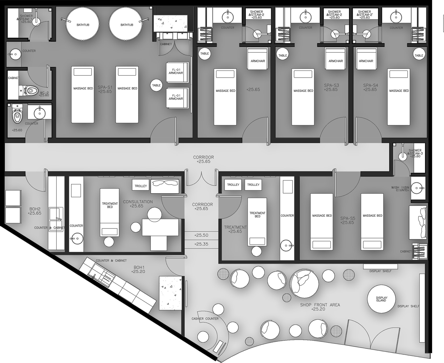 E Dii Wellness Med Spa By Department Of Architecture － 1206 Dii Med Spa Floor Plan 1 50 