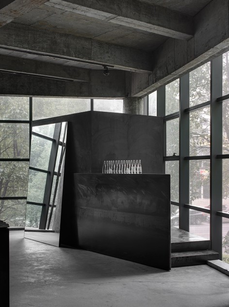 007 f前台Black cant system by Hangzhou ah well interior