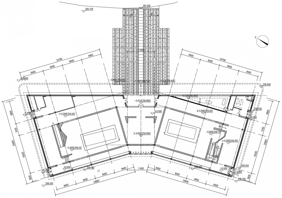 051 死难矿工遗骨保护大棚 plan--Protective Shelter for Miners Who Died in Accidents