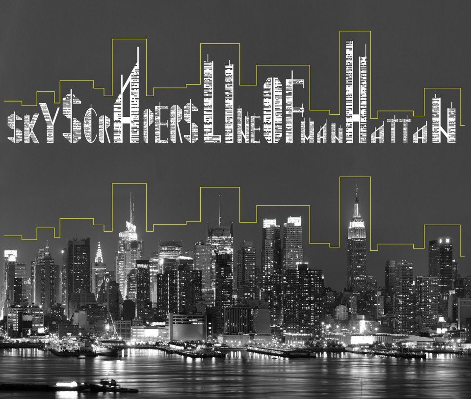 Manhattan_bw Skyscrapers free font by Vasily Klyukin