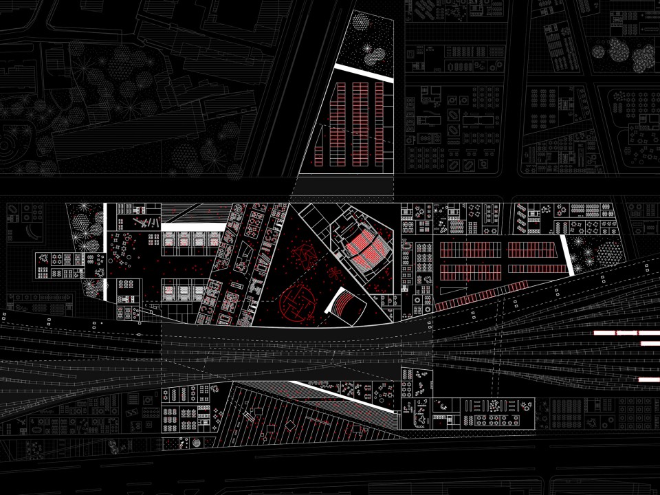 10 Intersection Detail Plan 1-International Student Urban Design Competition for Shanghai Railway Station Area by MIT Team