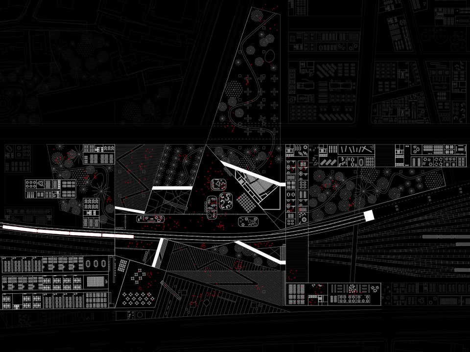10 Intersection Detail Plan 2-International Student Urban Design Competition for Shanghai Railway Station Area by MIT Team
