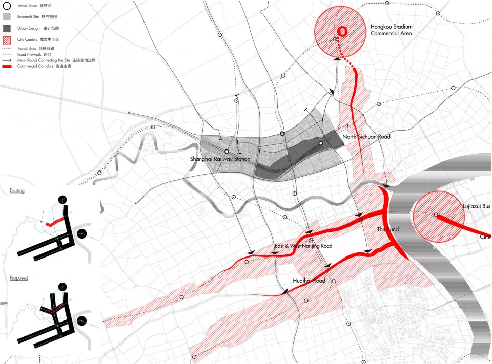 2 Urban Analysis-International Student Urban Design Competition for Shanghai Railway Station Area by MIT Team
